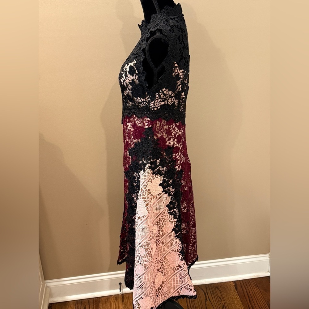 Women’s NANETTE LEPORE Opera fit and flare lace midi dress- Size 6 - Picture 9 of 13